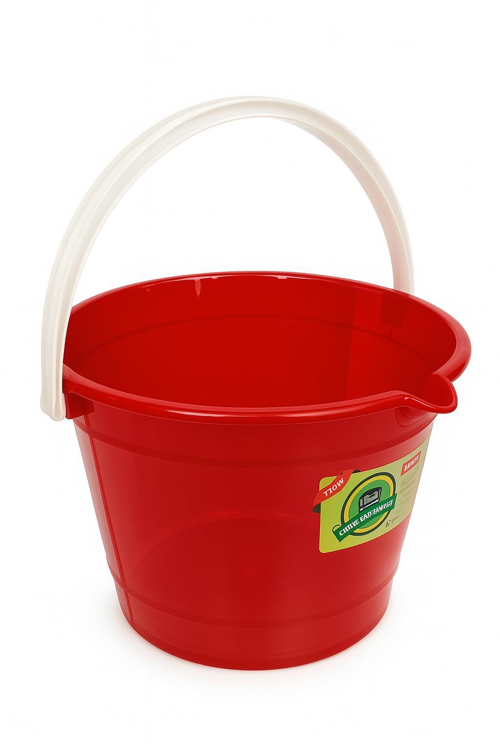 Premium Round Plastic Bucket With Handle 15 Liter - Multi Color