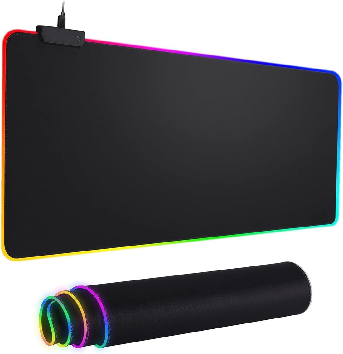RGB Gaming Mouse Pad,LED Light Keyboard Mat Colorful Computer Game Playing Mouse Pads for PC Laptop 70x30x0.4cm