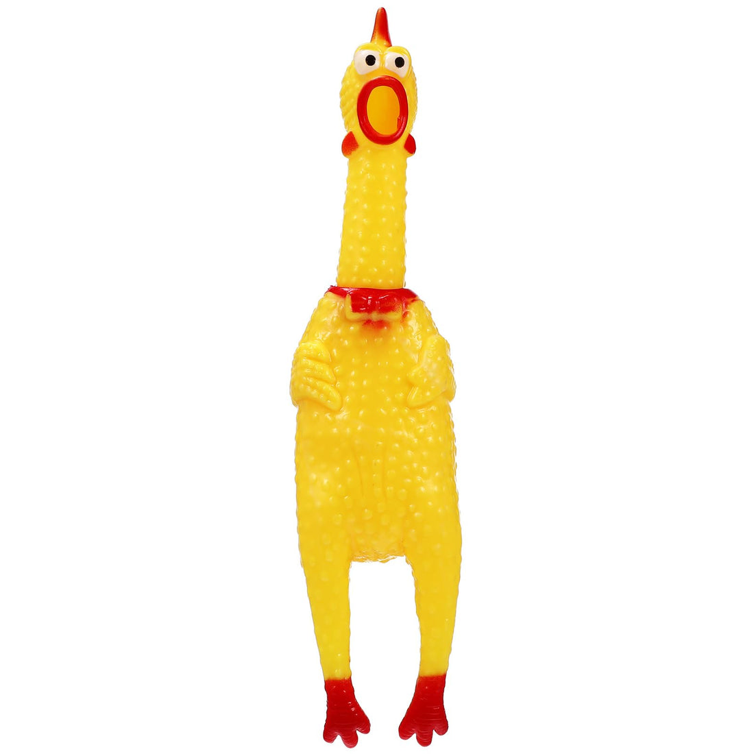 Sratte 16 Pack Rubber Chicken Dog Toy Screaming Chicken Toys Large Yellow Squeeze Chicken Noisemaker Dog Squeak Durable Toys for Pet Chew Gifts Prank Novelty Toy, 12 Inch