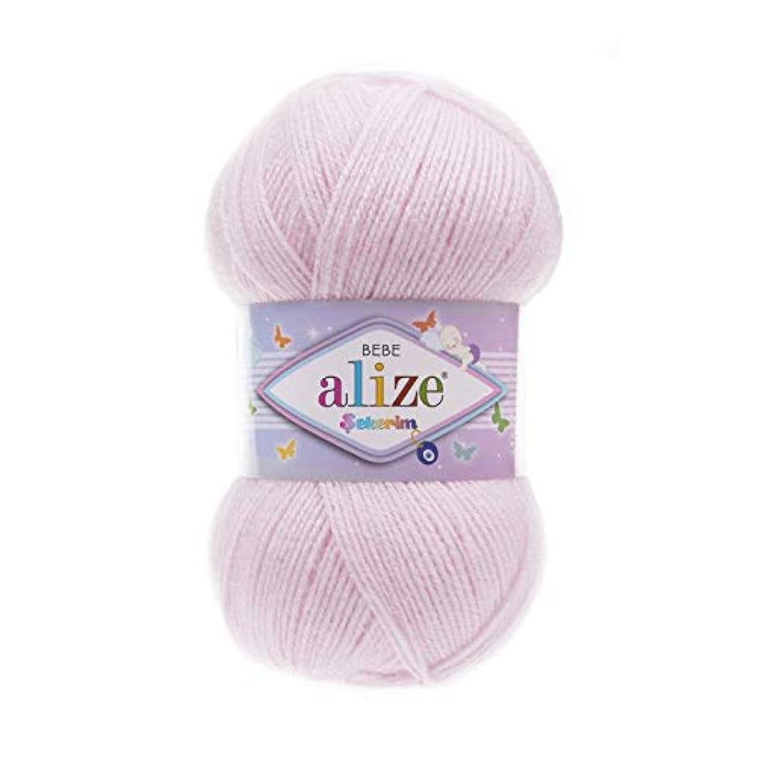 Alize SEKERIM BEBE Light Pink 185 - Crochet and Knitting Yarn
