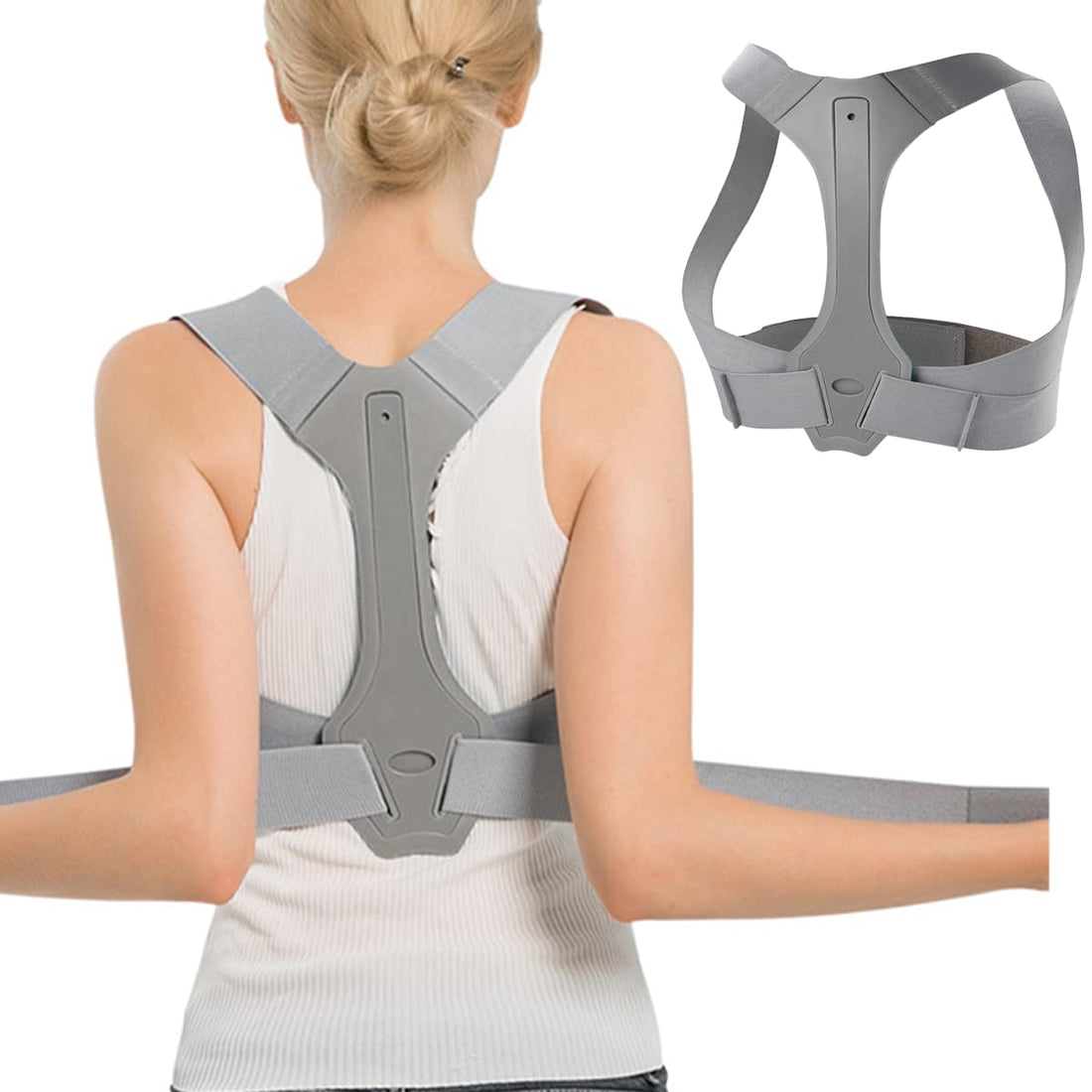 Posture Corrector for Men and Women,Adjustable Upper Back Brace for Clavicle Support and Providing Neck Shoulder Upright Straightener Comfortable , Improve Slouch, Prevent Humpback, Relieve Back Pain