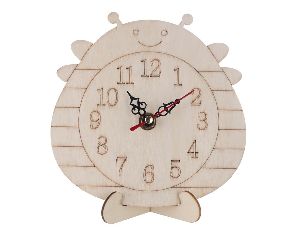 3A Ck-18 Wood Hour Educational Toy Worm Shape With Holder For Kids - 3-5 Years Beige