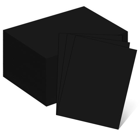 110lb Black Heavyweight Halloween Construction Paper, Goefun 100 Sheets Black Cardstock Paper Thick Card Stock for Invitations, Menus, Scrapbook, DIY Cards