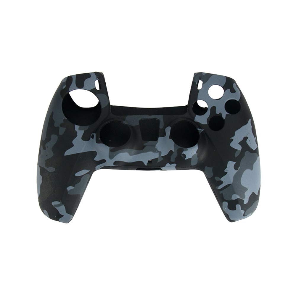 PS5 Accessories Anti Slip Protective Case Cover Joystick for Playstation 5 Game Silicone Shells Manette for PS5 Controller Skin (Grey camo)