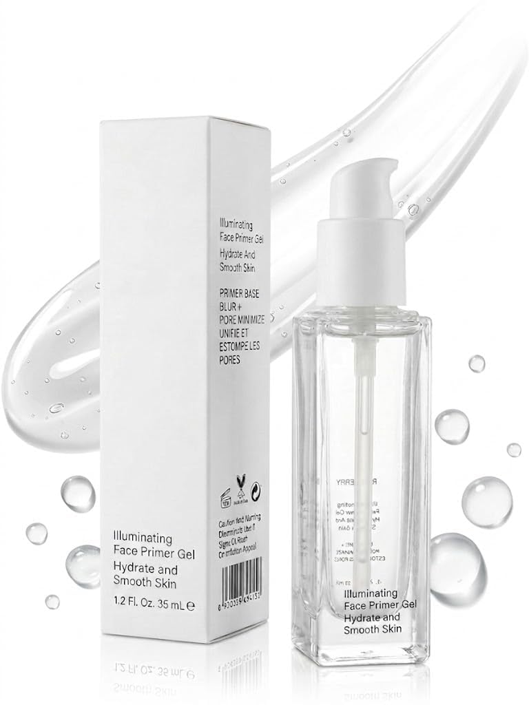 Primer, Gel-Based & Hydrating Face Primer For Smoothing Skin & Gripping Makeup, Moisturizes & Primes, Clear GEL 35ML