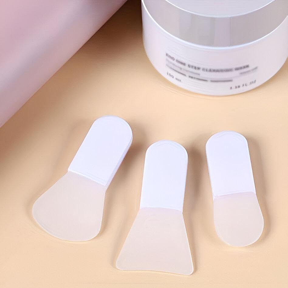 Silicone Cosmetic Brushes - Unleash Your Beauty Possibility with the Ergonomic Silicone Brush Set of 3, Designed for Makeup Masks, Mud Masks, Eye Masks, Facial Cleansers
