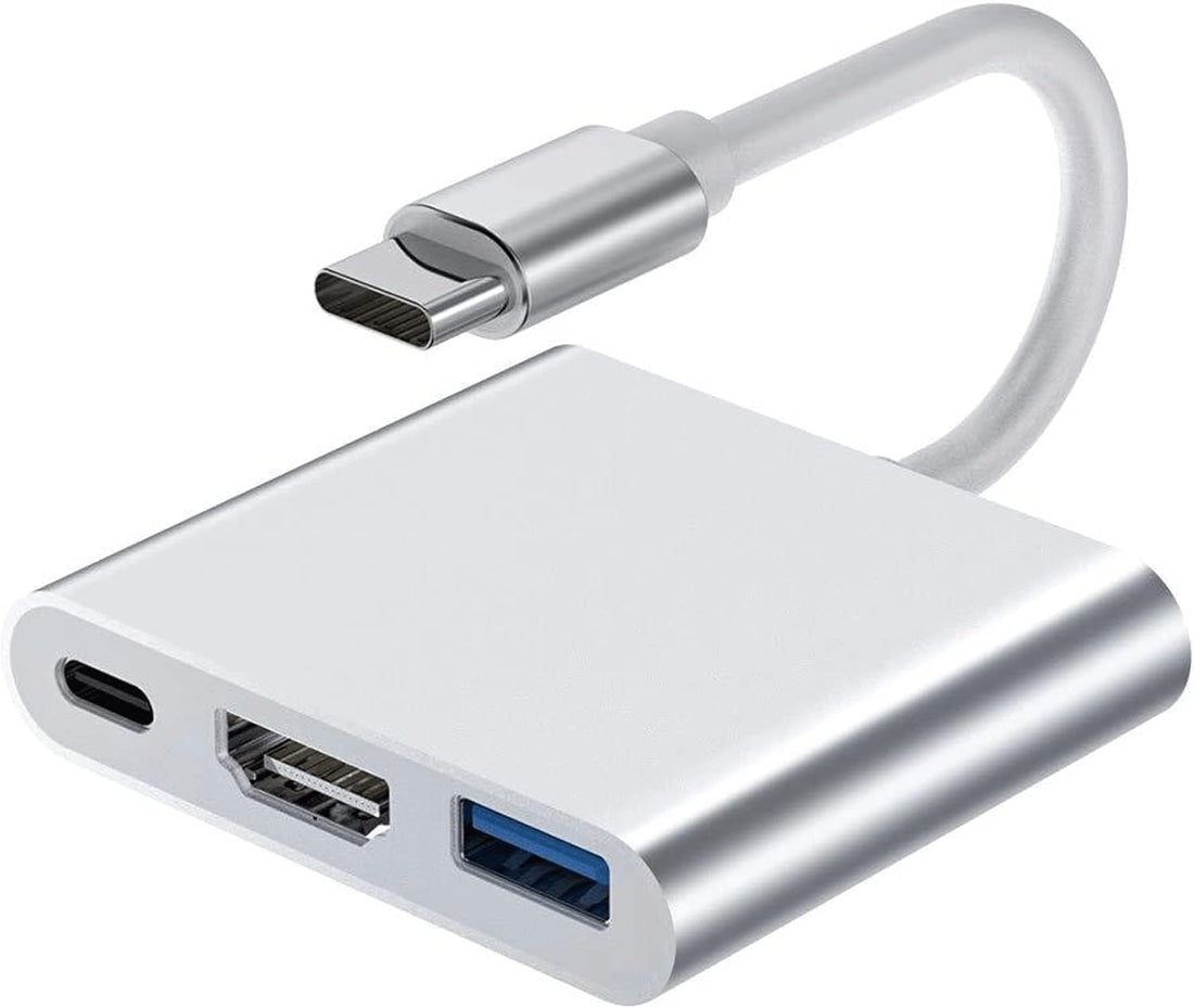 Microware C USB 3.1 Hub USB-C to USB 3.0/ HDMI/Type C Female Charger Adapter