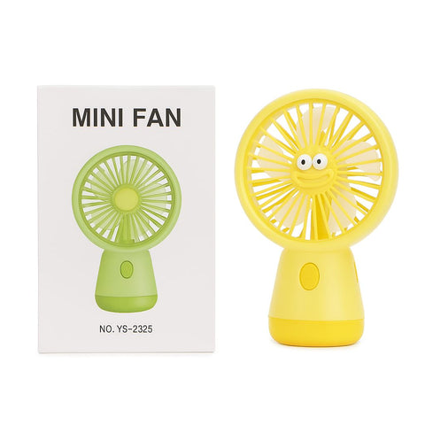 Mini USB Hand Fan Desktop Fan Cooling Fan 3 Speed Compact USB Fan For Home Office Travel Adjustable Angle Quiet Table Fan YS-2325 (Yellow)