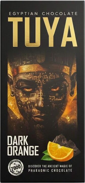 Egyptian Tuya Chocolate - Dark Chocolate with a refreshing orange taste and luxurious pharaonic touch - 65g
