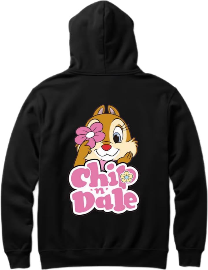 Chip 'n' Dale hoodie back Black