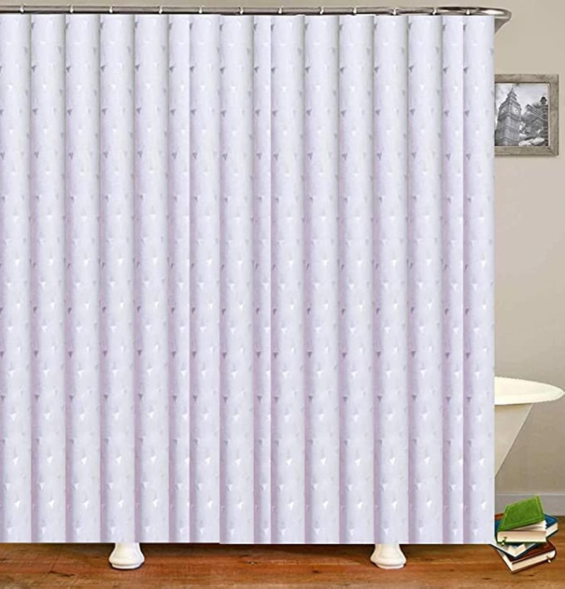 Waterproof Polyester Bathroom Curtain - 180x180cm (Pink)