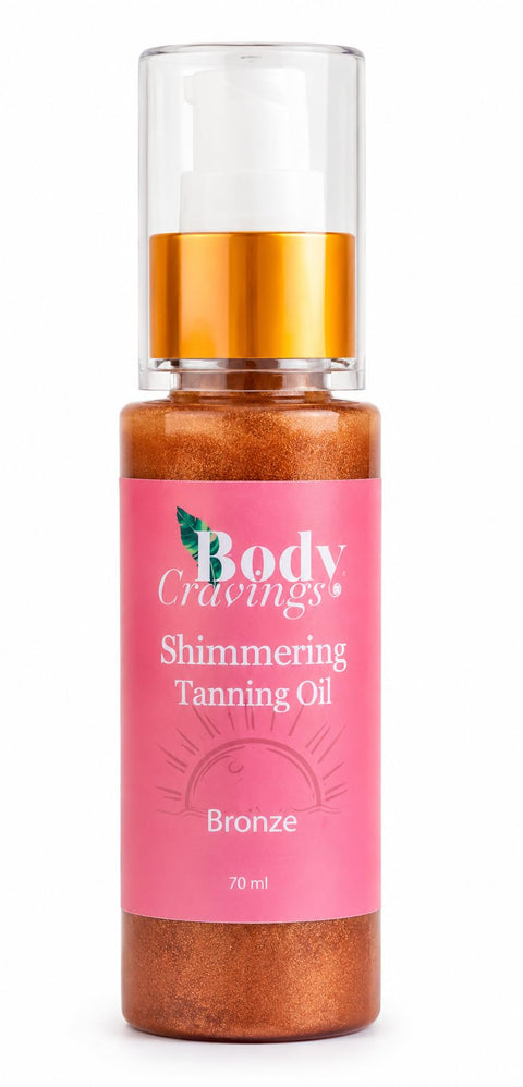 Body Cravings Bronze Shimmering Tanning Oil for Women | 70ml | Hydrating Bronzing Body Oil with Buildable Glow | Long-Lasting Sun-Kissed Shimmer | Lightweight & Non-Greasy Formula