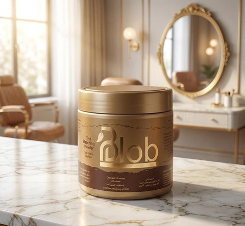 Professional Hair Bleaching Powder for Face, Body, Hair, Brightening Up to 7 Shades, Highlights and Full Bleaching, 1:2 Mixing Ratio with Oxygen (Blue Blob Powder 200g)