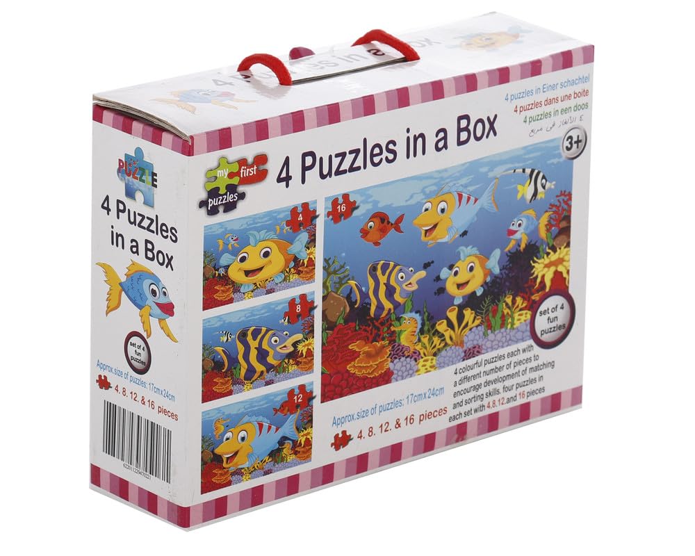 3A Zm-221 Carton 4In1 Puzzle Toy 17 * 24 Cm For Kids - 3-5 Years Multi Color