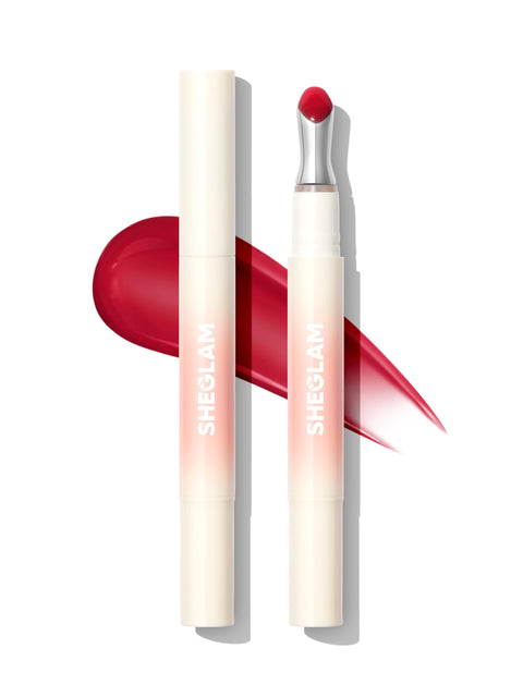SHEGLAM Hydrating Lip Gloss Cruelty-Free Plumping Peptides-Strawberry Fields