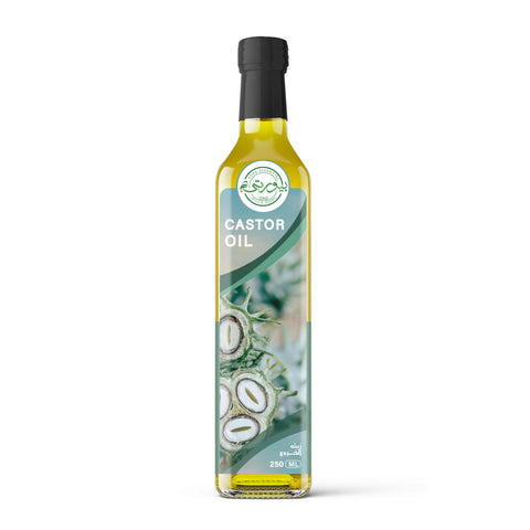 Purity- بيورتي - Castor Oil Unrefined Cold Pressed, 100% Pure & Natural, Ideal for Hair Growth, Eyelash Care, and Skin Moisturizing, 250 ML