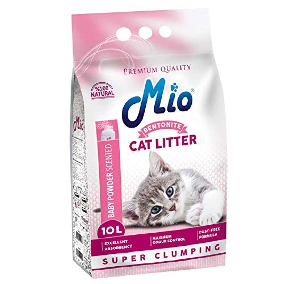 Mio Cat Litter Baby Powder Scented Super Clumping 10L