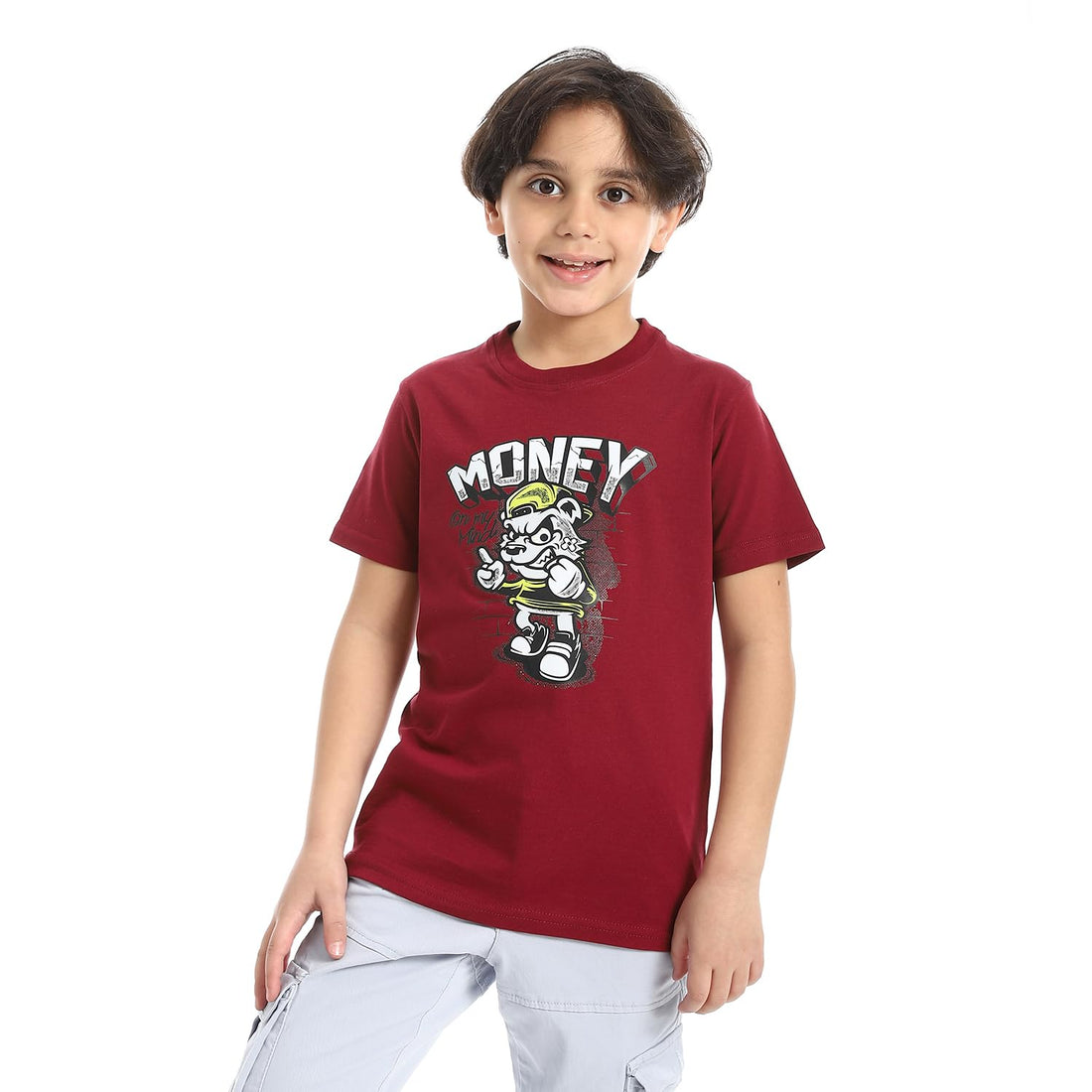 Andora Boys Printed Cotton Round T-Shirt Western