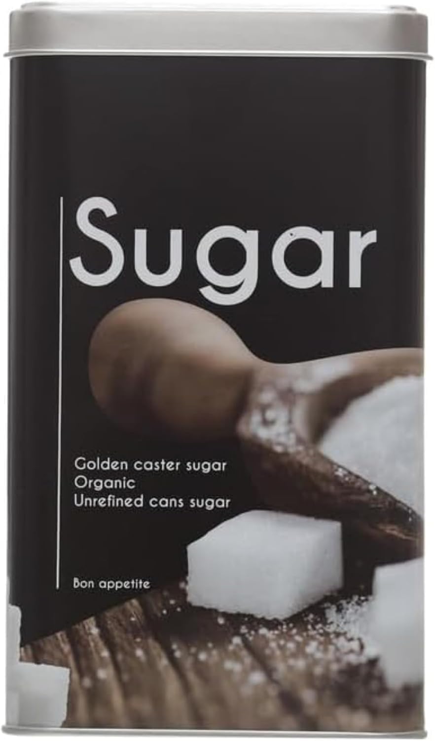 Dollar for Improt Modern Metal Canisters for Sugar Coffee Tea Storage 1kg with Elegant Design Preserves Flavor of Ingredients, Top Suppliers of Modern Kitchen Products." (Black, sugar)