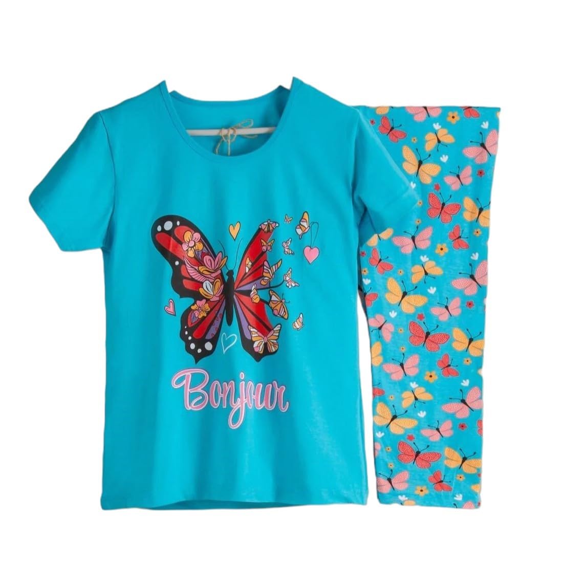 Olive Women's Summer Pajamas - Cotton Comfort with Beautiful Prints - Comfortable Home Wear