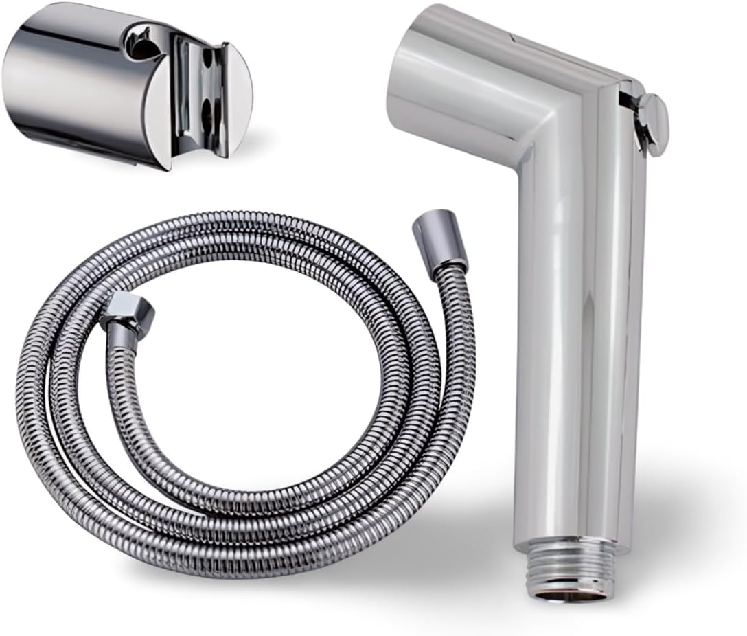 Outdoor Bathroom Shattaf Set - Unlimited Purity - Versatile Shattaf for Personal Care - Portable Personal Care Shattaf Set (Bathroom Shattaf with Zaki Handle Water Pressure Control)