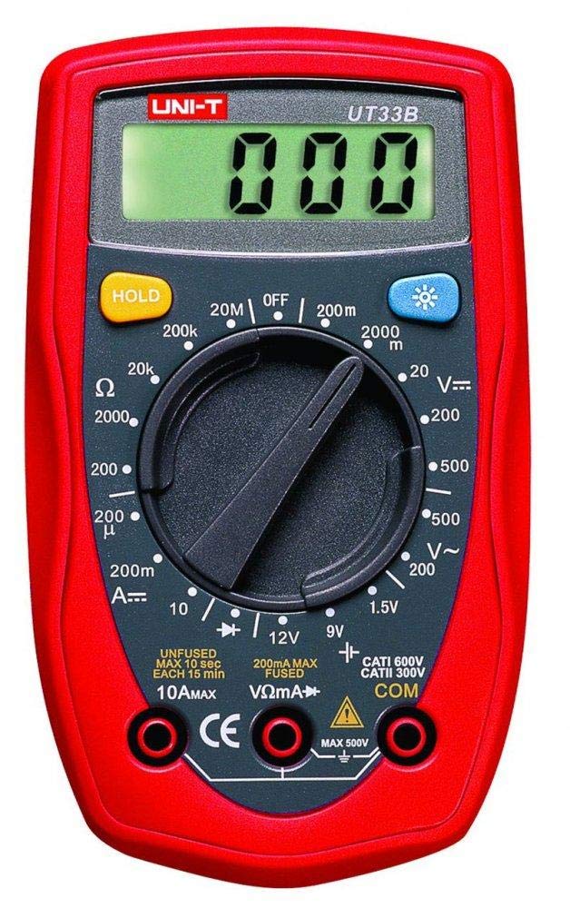 UNI-T UT33B+ Handheld Palm-Size LCD Digital Multimeter AC DC OHM Volt Tester Meter