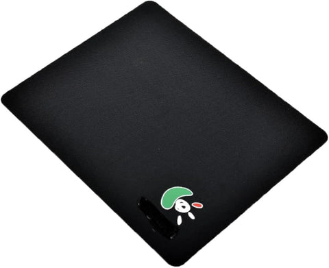 Rubber Small Square Mousepad With Plain Design For Pc 20x18 CM - Black
