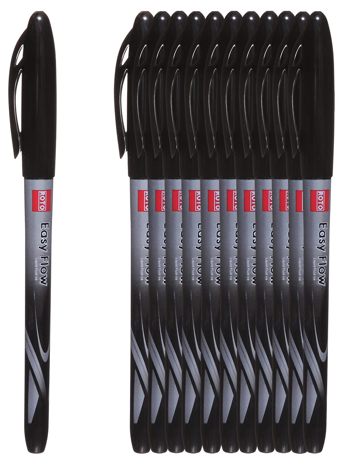 Roto Easy Flow Ballpoint Pen 1.0 mm, Set of 12 - Black