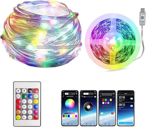 RGB Multi Color LED Strip Light with Remote 5M