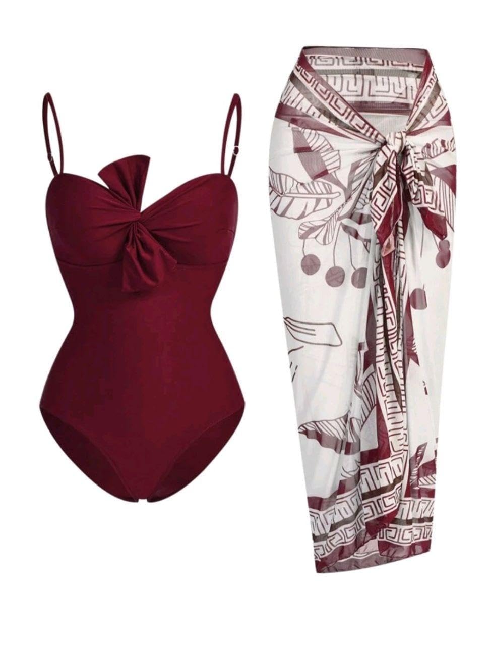 SHEIN-Swim Oasis 2pc Women Solid Color Slim-Fit Camisole