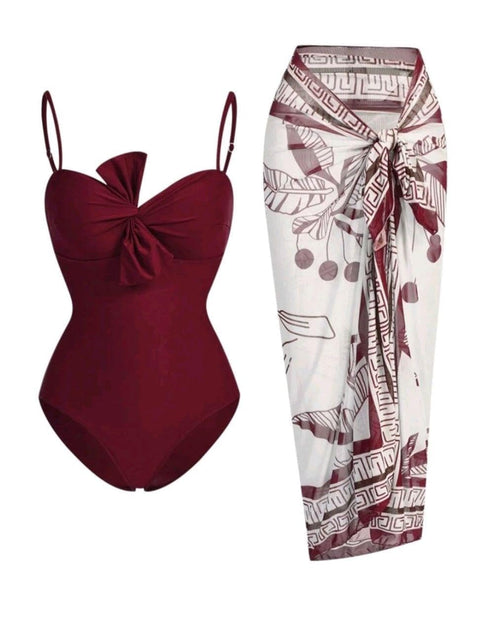 SHEIN-Swim Oasis 2pc Women Solid Color Slim-Fit Camisole