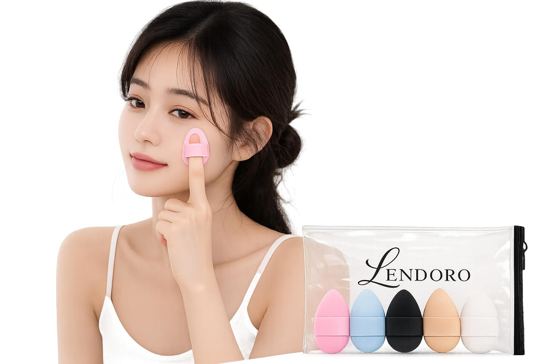 Mini Finger Puff, Set of 5 Pcs, for Makeup Application, Compact Beauty Tool (Random Color)