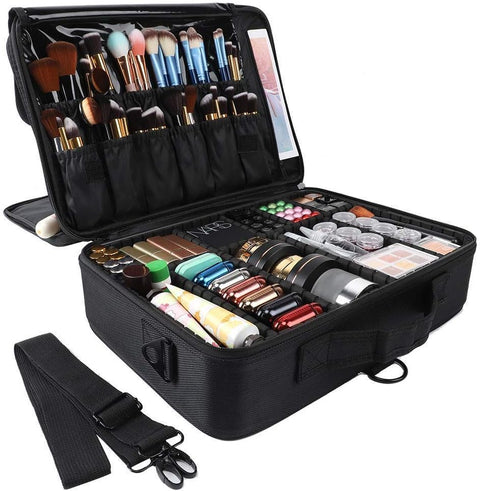 Large Makeup Bag and Travel Accessory Organizer Waterproof Cosmetic Case for Daily Use Portable Toiletry Storage Box and Vanity Container Large Size