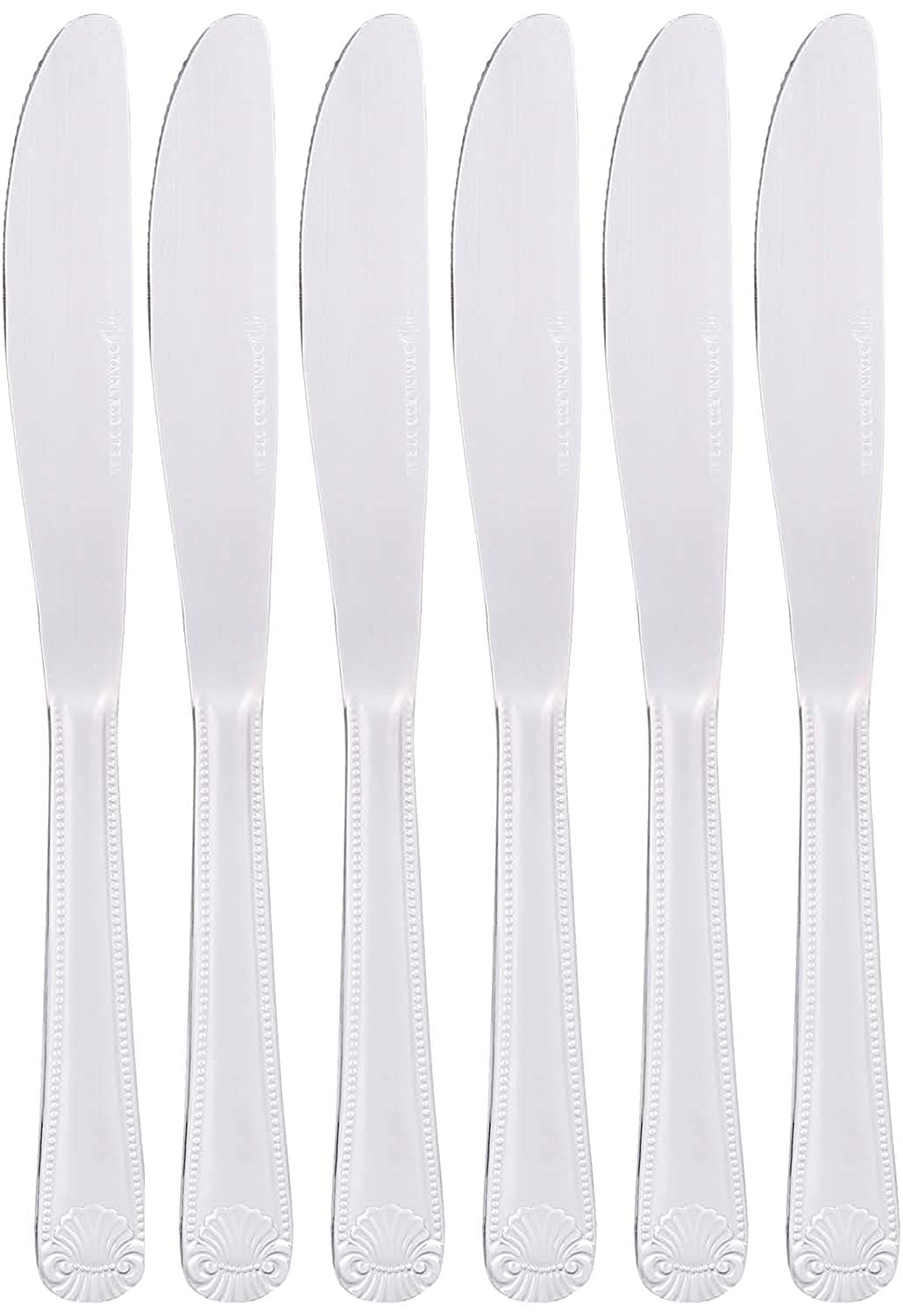 802 Stainless Steel Table Knife Set, 6 pieces - Silver