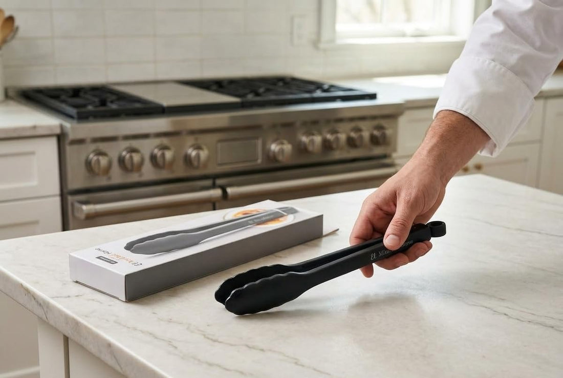 One-Piece Heat Resistant Silicone Tongs for Cooking and Serving, Durable Molded Design Kitchen Food Prep Tool, High Quality Thermal Silicone
