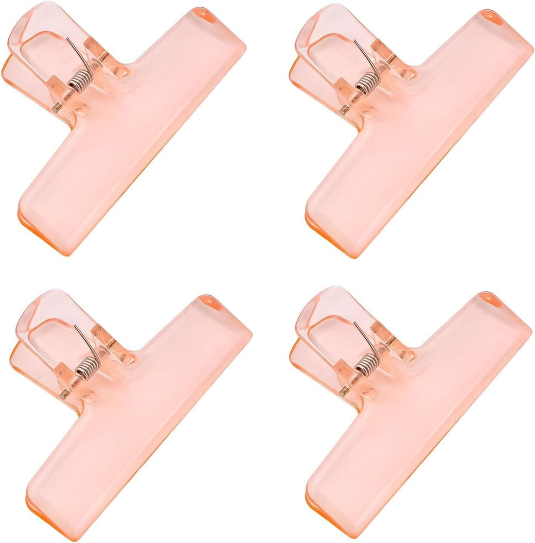 4 Pack Transparent Acrylic Sealing Clips for Food Bags, Secure Kitchen Storage Closures for Snacks and Dry Goods, Multipurpose Page Holder Clips for Books and Documents