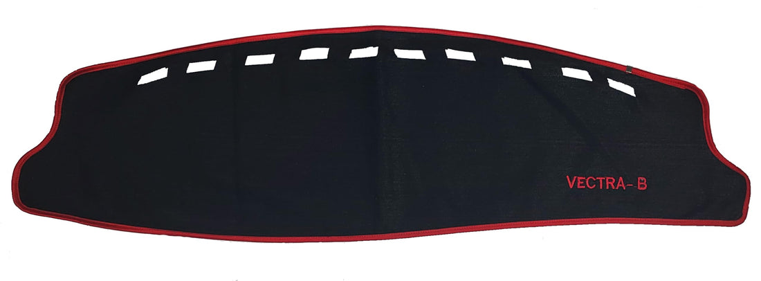 Kaber Misr 2020 Car Dashboard Pad And Brushes - Keeps The Car Dashboard From Dust And Sunlight - Suitable For Vectra B - Black Line Red
