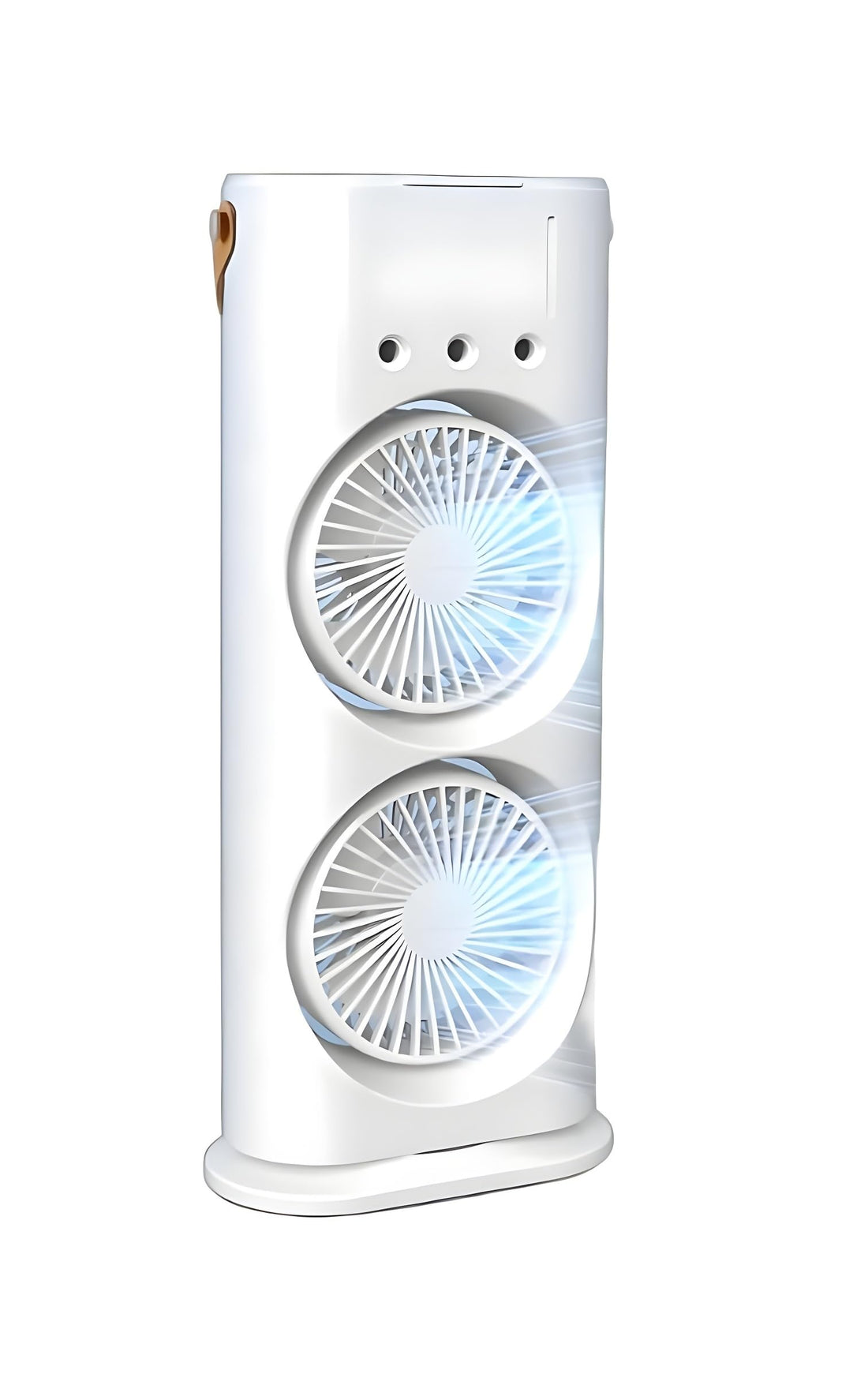 FH-666 Dual Mini Desk Fan - 90 Degree Rotation - 3 Speeds - 10W - Fresh Water Mist