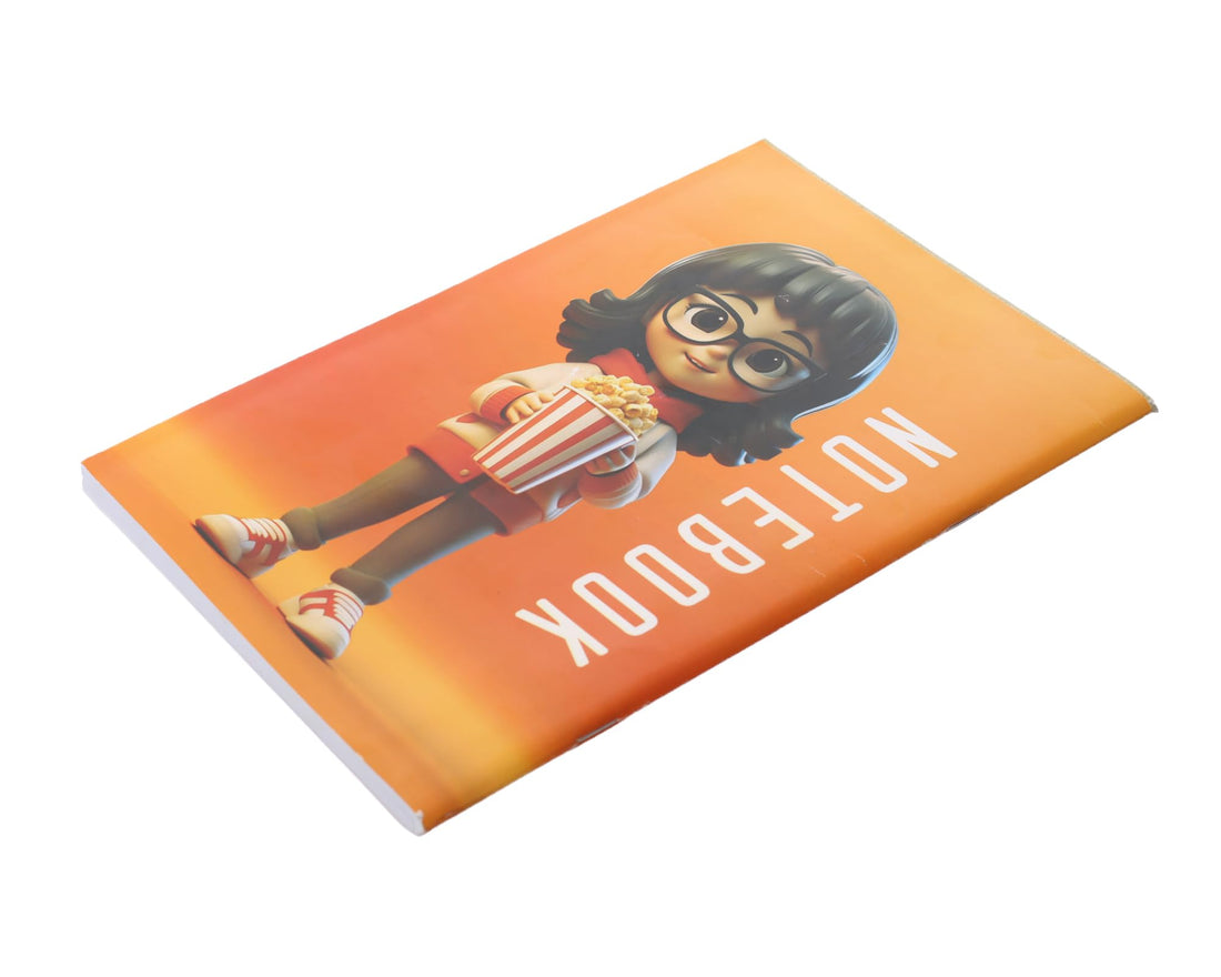 Extra Line University Notebook Stapled Ruled 100 Sheets Girl Design Coated Cover A4