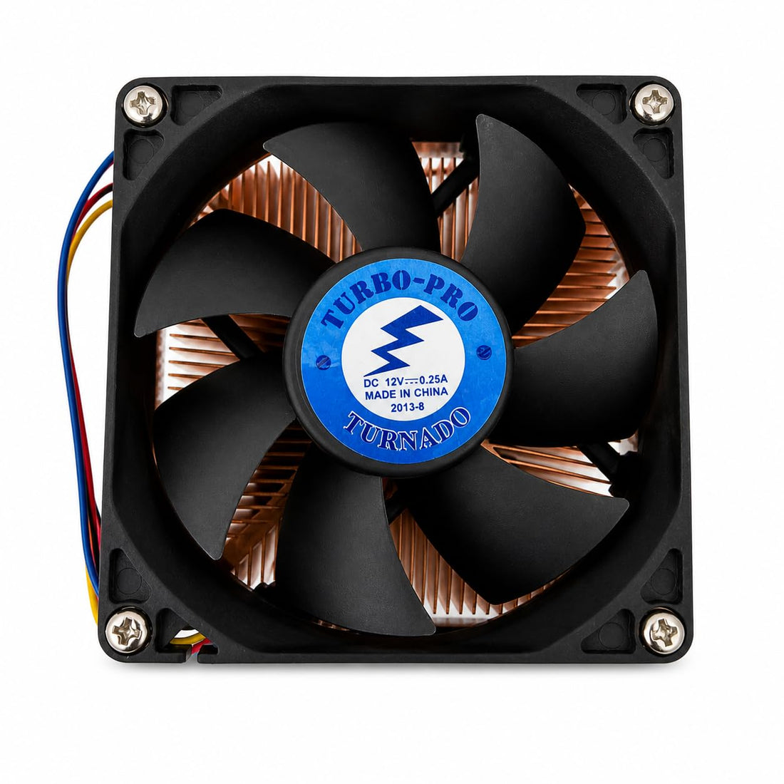 CPU Cooling Fan – DC 12V 0.25A, High-Speed Heatsink Cooler with Copper Core & 3-Pin Connector