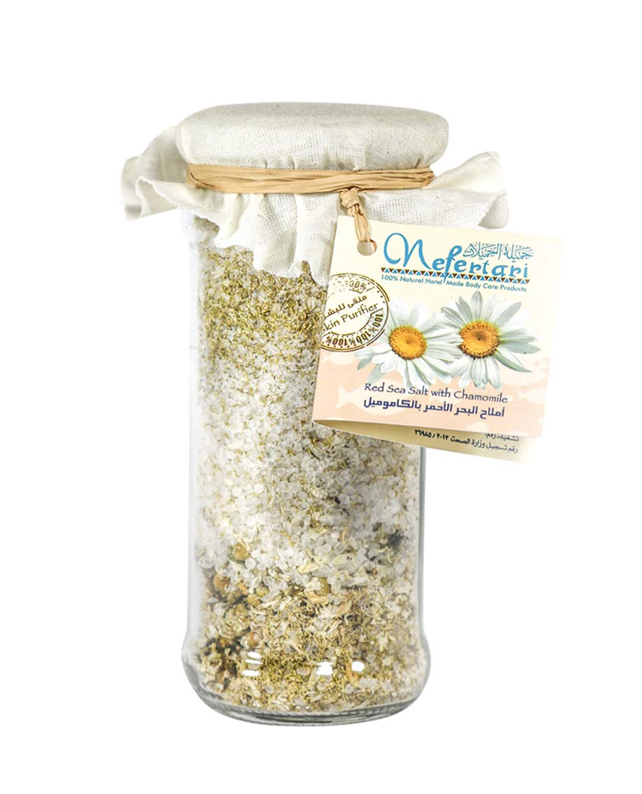 Nefertari Safaga Red Sea Salt with Chamomile Flowers, 250 ml