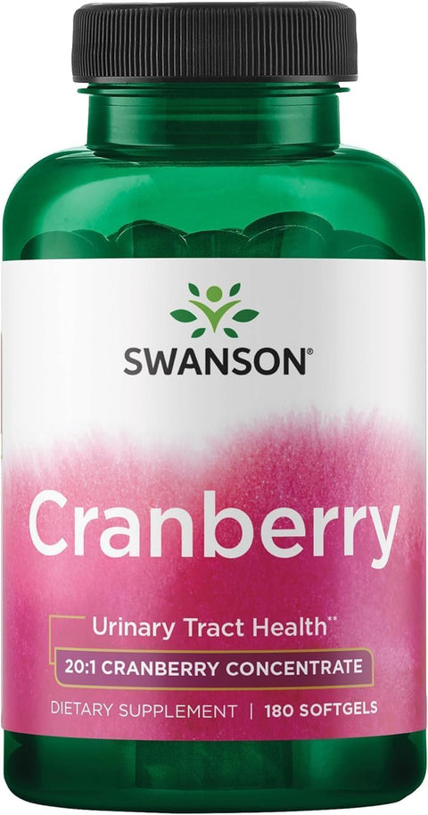 Cranberry Concentrate | 180 Softgels | Herbal Wellnes & Daily Balance | Non-GMO & Gluten-Free|