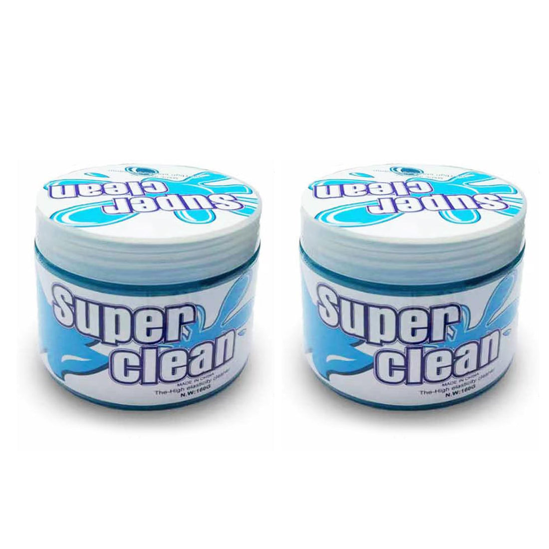 Car Cleaning Gel for Interior, Keyboard Cleaning Gel, Pack of 2, Dust Protection Adhesive Eco-Friendly, Universal Reusable, Universal Dust Cleaner for Cars Vents, Laptops, Computers, Blue