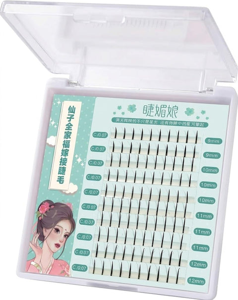 Individual Eyelashes DIY Eyelash Extensions Set 100 Pieces -9/10/11/12 mm Eyelash Cluster
