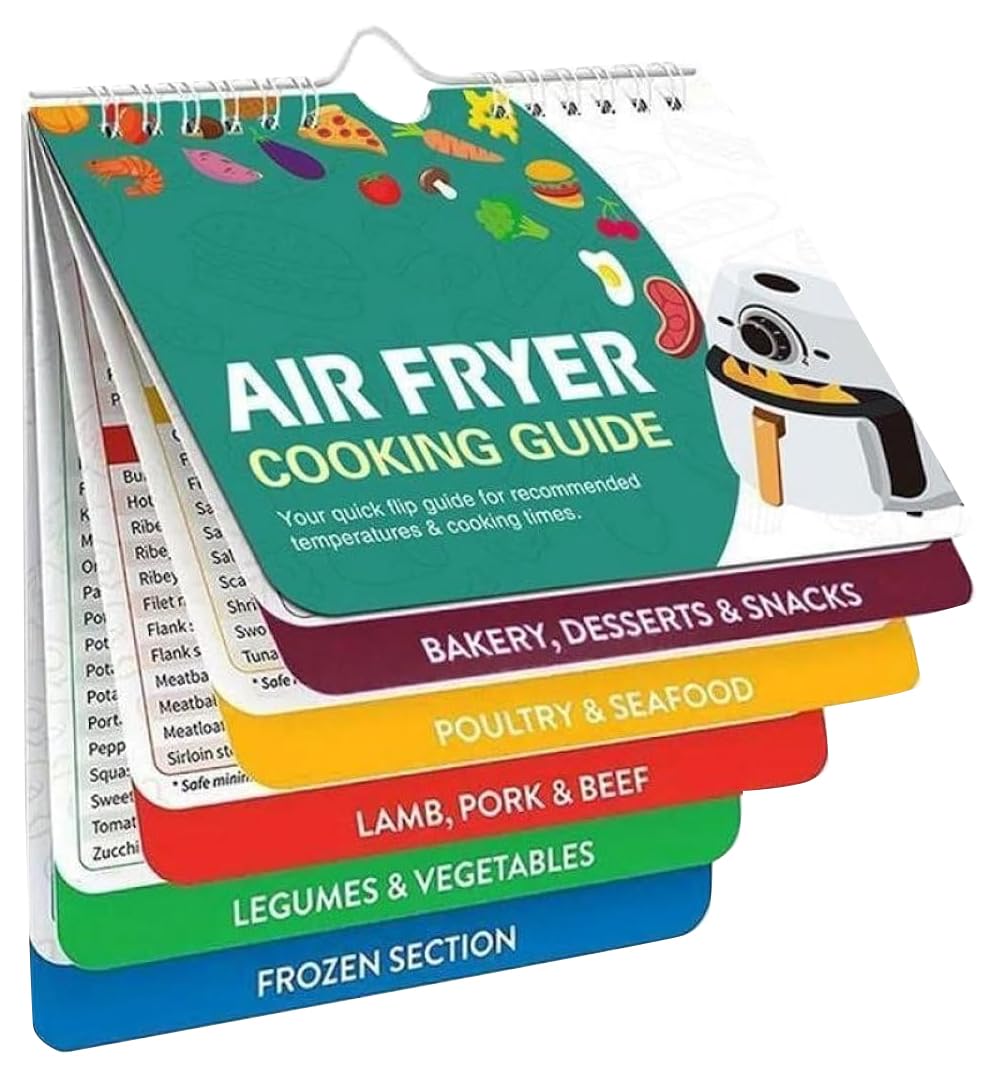 Dollar Import Air Fryer Cooking Guide with Fridge Magnet, Recipes and Cooking Times TDH-2639-628