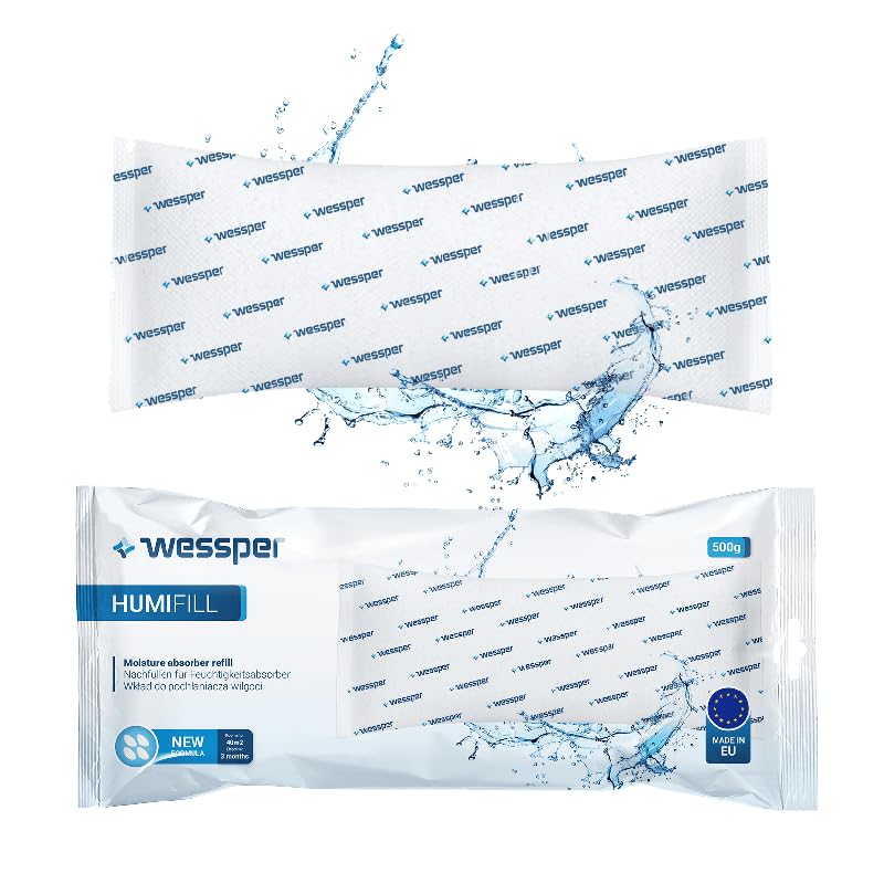 Wessper Moisture Absorber Refill, 500g, White, 3-Month Dehumidifier 1pack
