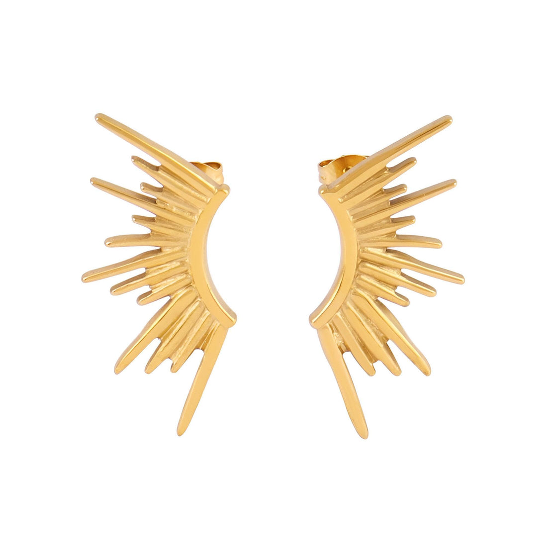Angel Wing Earrings - Stunning 18k Gold Plated Stainless Steel Design for Elegant Looks and Unique Gift Ideas
