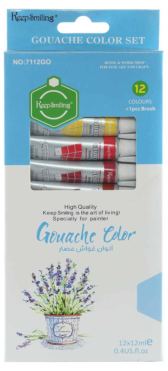 Keep Smiling Gouache Color 12Ml. Tubes - Set Of 12
