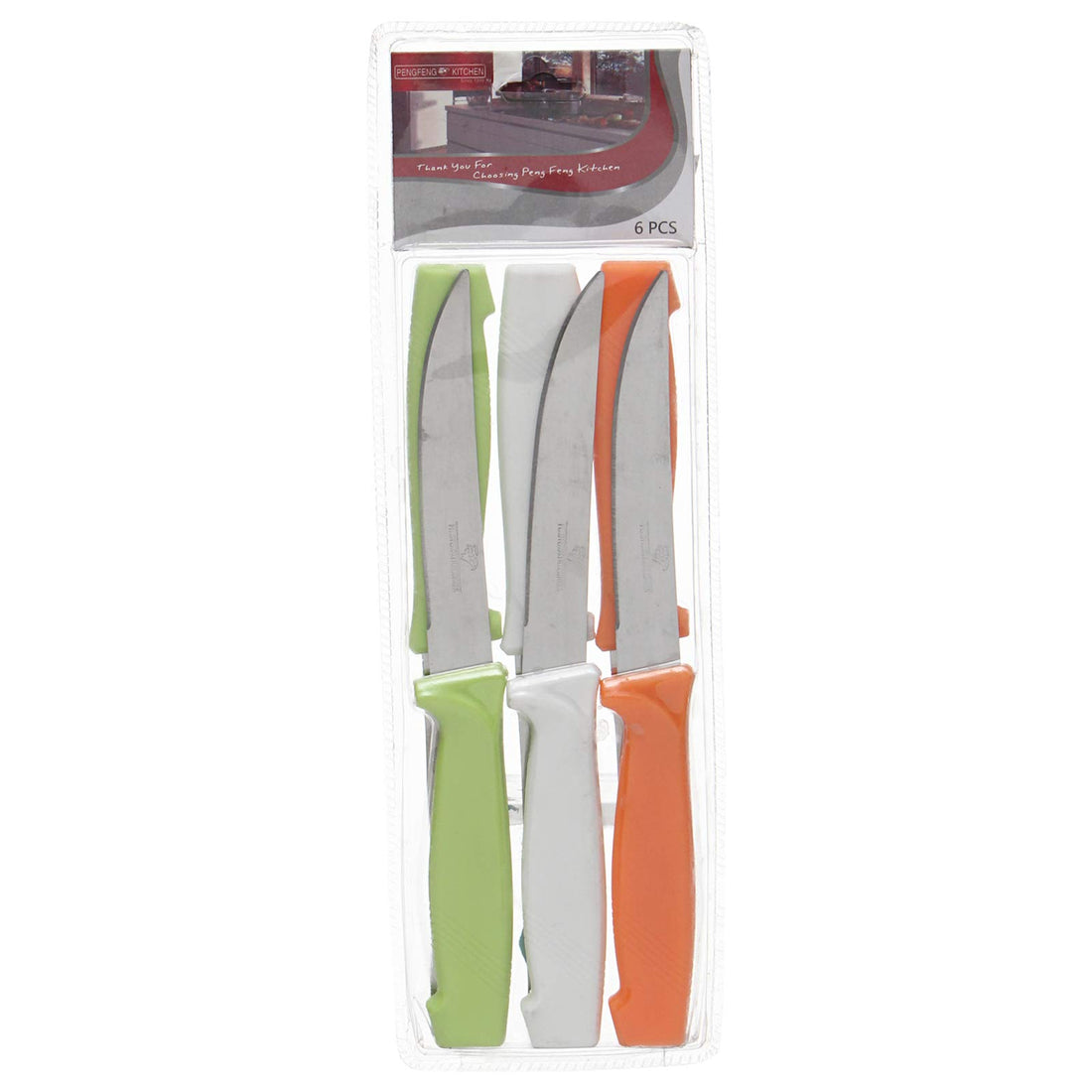 Peng Feng Stainless Knife Set Of 6, Multi Color