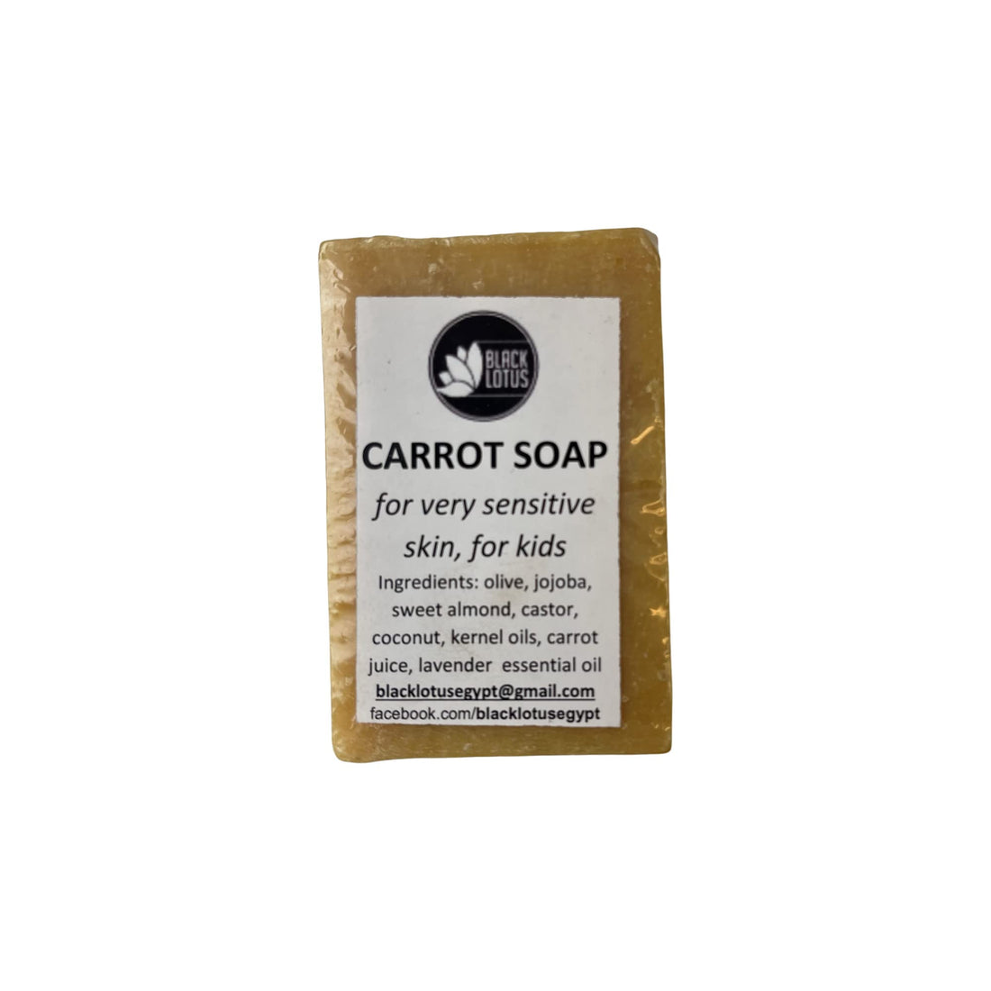 Black Lotus Carrot Soap Bar for Sensitive Skin & Babies